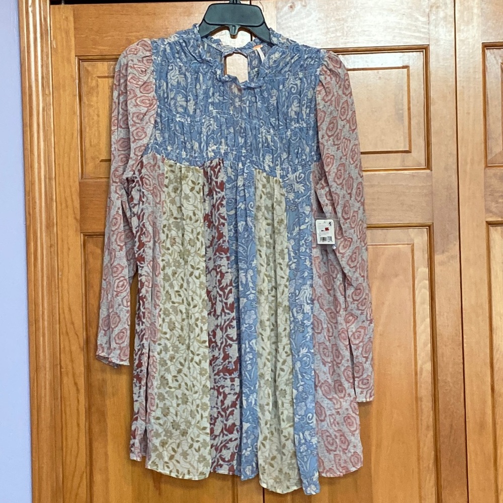 Free People Blouse, Small, Lilac Combo